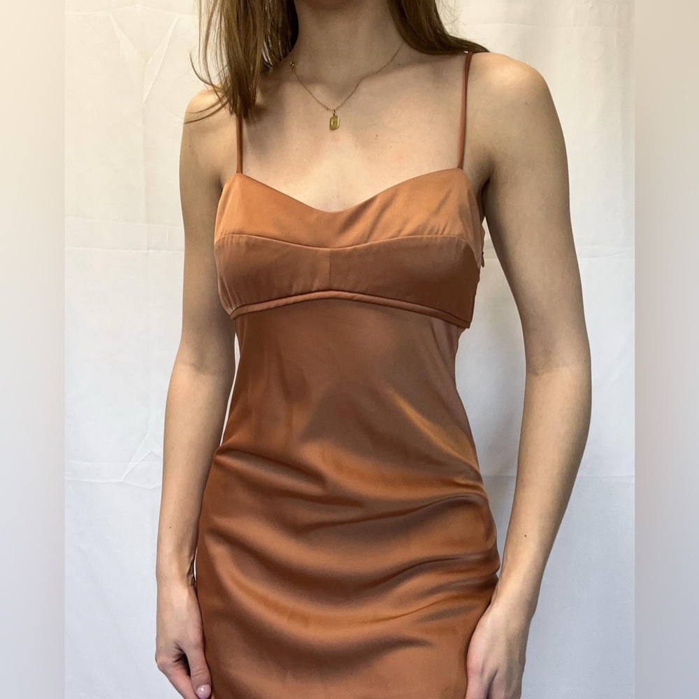 Wayf satin midi dress